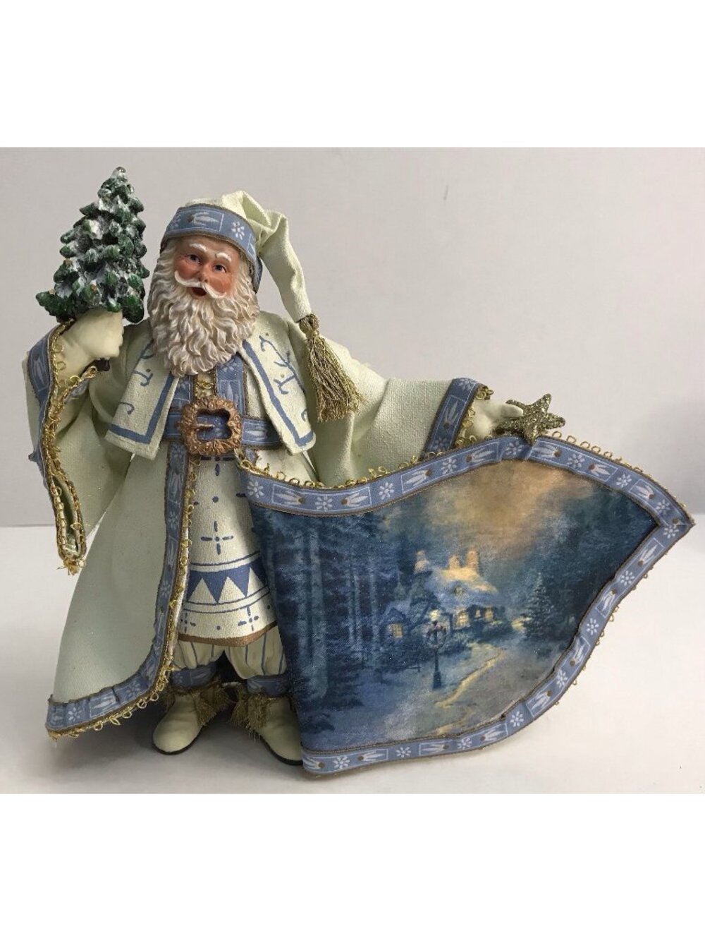 Thomas Kinkade Ashton-Drake Galleries Old World Santa Figurine Frosty Christmas